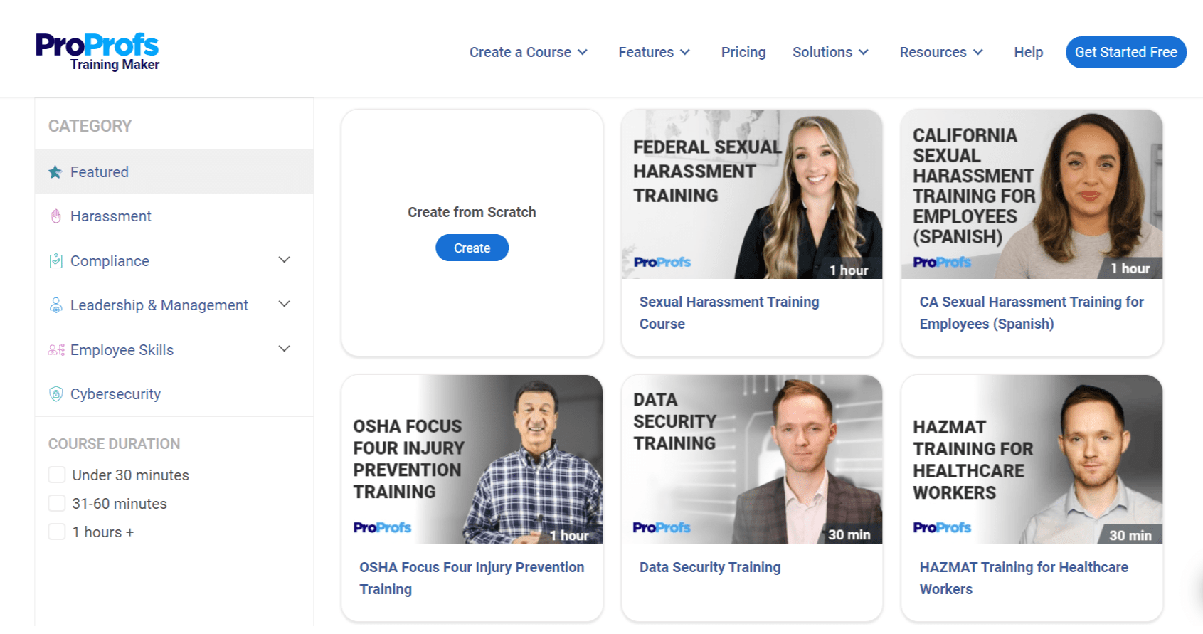 Choose a Course Template